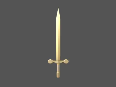 Cartoon Sword v1 006 Low-poly 3D model