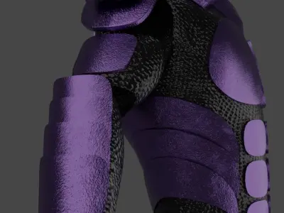 Carapace Armor Low-poly 3D model