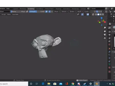 Monkey head 3D model