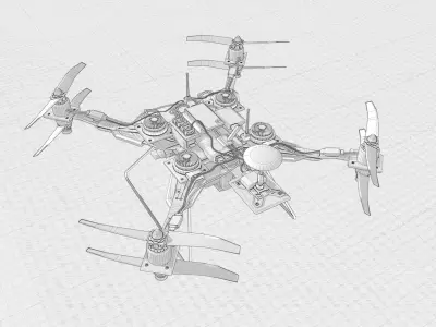 Long Range Drone Anatomy Design 3D model