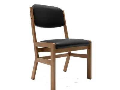 3D Wooden Chair Low-poly 3D model- WTCHCHAIR Free low-poly 3D model
