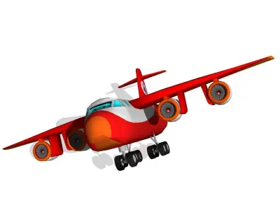 Cargo Plane Low-poly 3D model
