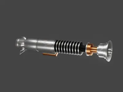 Luke Skywalker Green Lightsaber Low-poly 3D model