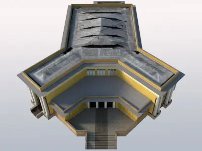 Classical Art Gallery Low-poly 3D model