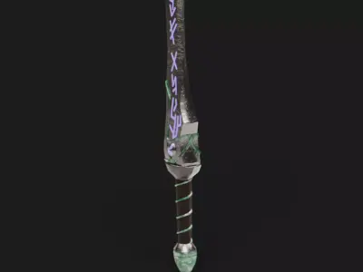 Magical Fantasy Machete Low-poly 3D model