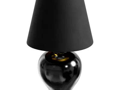  Eno Ceramic Kelantis Grandeur Shade Lamp Model, Black 