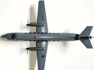 USAF Fairchild RC-26B - Condor - THE OBSCURE SPY PLANE - Low-poly 3D model