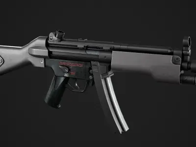 Modern AAA SMG Pack Game Ready PBR Low-poly 3D model