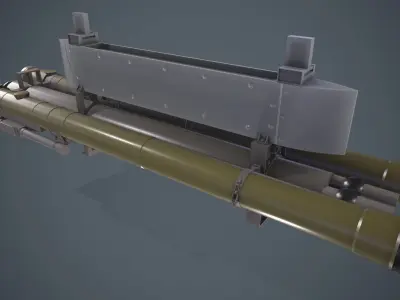 9K38 Igla Rocket Launcher Low-poly 3D model