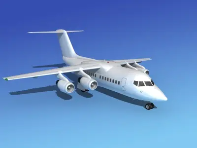 BAe 146-100 Unmarked 2 3D model