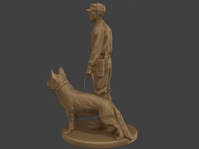 Czechoslovak communist Police K9 001 3D print model