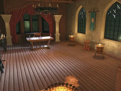 medieval interior 3D model