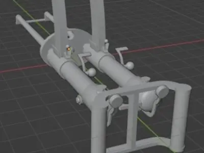 Villa Perosa Aircraft Submachinegun 3D model