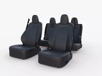 Tesla Model Y Seats Dark 3D model