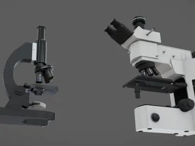 Microscopes Low-poly 3D model