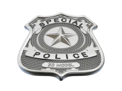 Police Badge 3D model