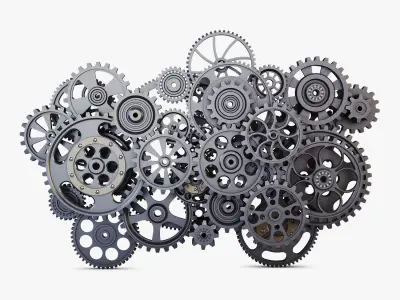 Gear Mechanism Low Poly v 2 Low-poly 3D model