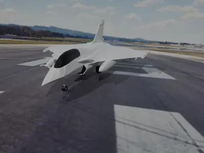 Aircraft Rafale Low-poly 3D model