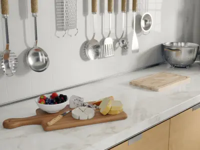  Four Cheeses &amp; Mixed Berries Food Platter Models 