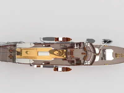 Norge is the Royal Yacht Low-poly 3D model