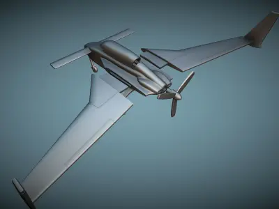 Rutan Model 61 Long-EZ - 3D Printable Model 3D print model