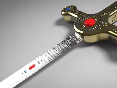 Sword gold Free 3D model