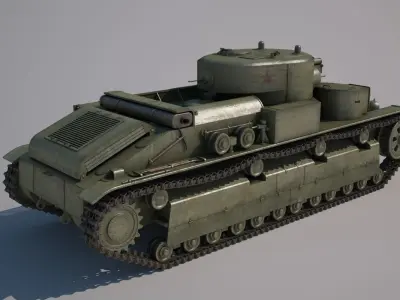 T-28 Middle Tank 3D model