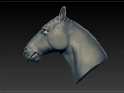 Horse head solid mesh 3D model
