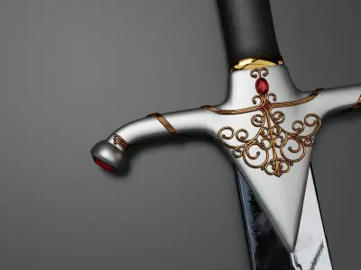 The Red Gem Sword 3D model