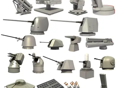 3D GREAT NAVAL WEAPON SYSTEMS COLLECTION 3D model