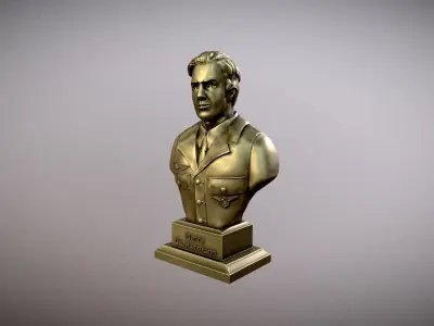 Bust of Pierre Clostermann 3D print model
