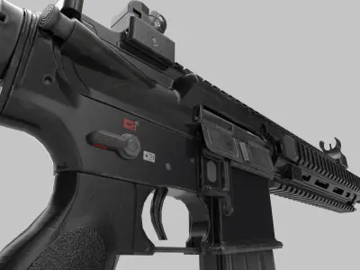 M416 RIFLE Low-poly 3D model Low-poly 3D model