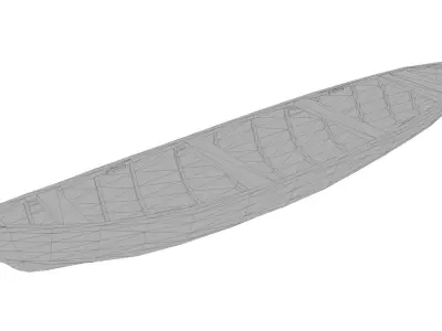 Fishing boat Low-poly 3D model