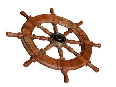 wooden-helm Low-poly 3D model