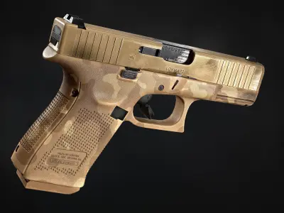 Glock 19 Gen5 Low-poly 3D model