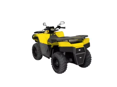 Rugged Offroad ATV Quad Bike All Terrain Vehicle 3D model