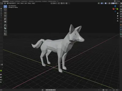 Low-Poly Fox 3D model