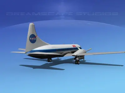 Convair CV-340 NASA 3D model