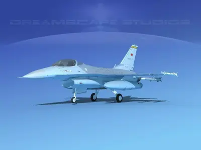 Gen Dyn F-16A Falcon Turkey 3D model