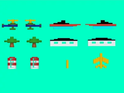 River Raid atari classics 3D print model