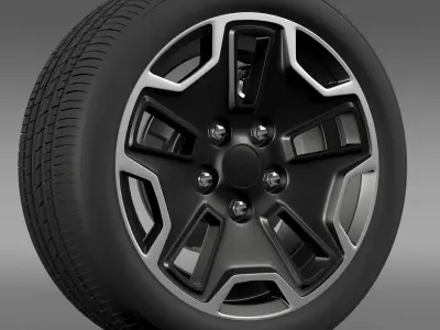 Jeep Wrangler Rubicon aniversary wheel 3D model