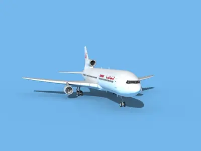 Lockheed L1011 Tunisair 3D model