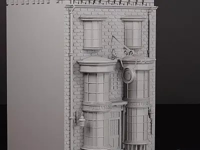 Magic Wand Shop Bookend Split - Commercial License 3D print model