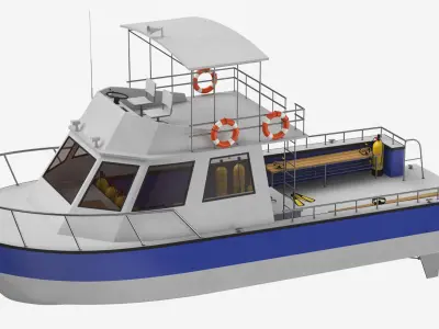 Dive Boat 3D model