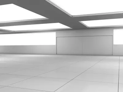 Large Empty Modern Interior 3D model