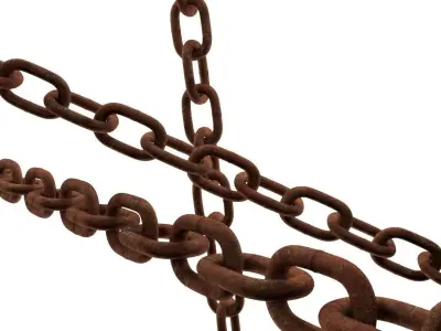Old chain Low-poly 3D model