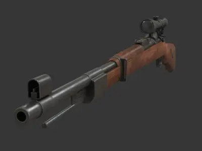 Karabiner 98k Sniper Low-poly 3D model