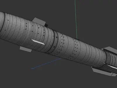 AGM-114R Hellfire II 3D model