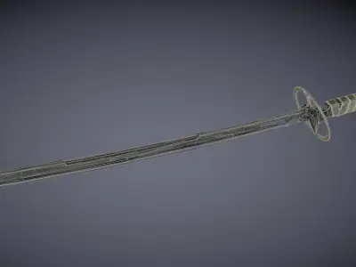 Ski-FI two-handed BLADE or KATANA Low-poly 3D model