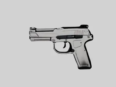 Paper Pistol 3D model